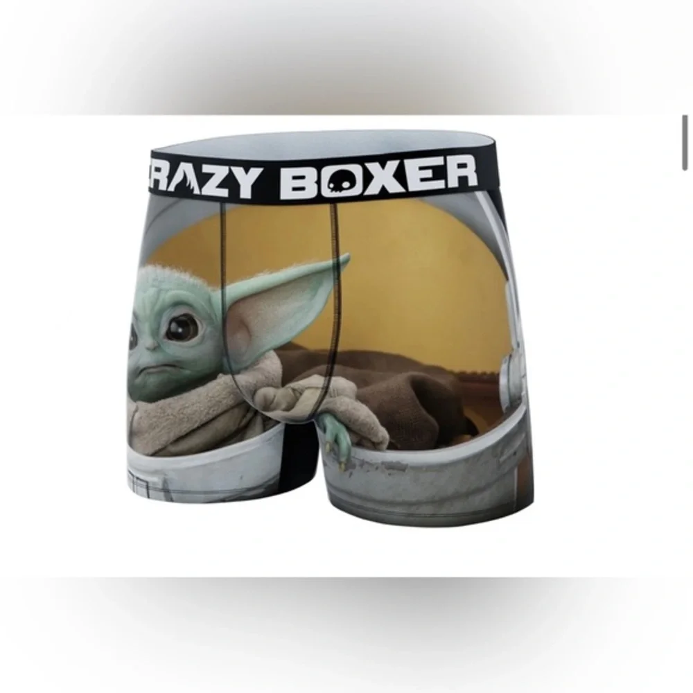 CRAZYBOXER The Mandalorian Baby Yoda‎ Face men’s Boxer Briefs 2pk size large new